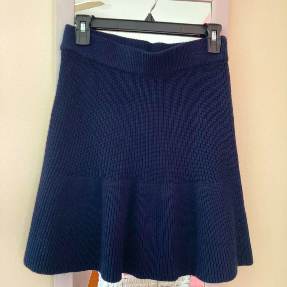 Zara knit ruffle mini skirt